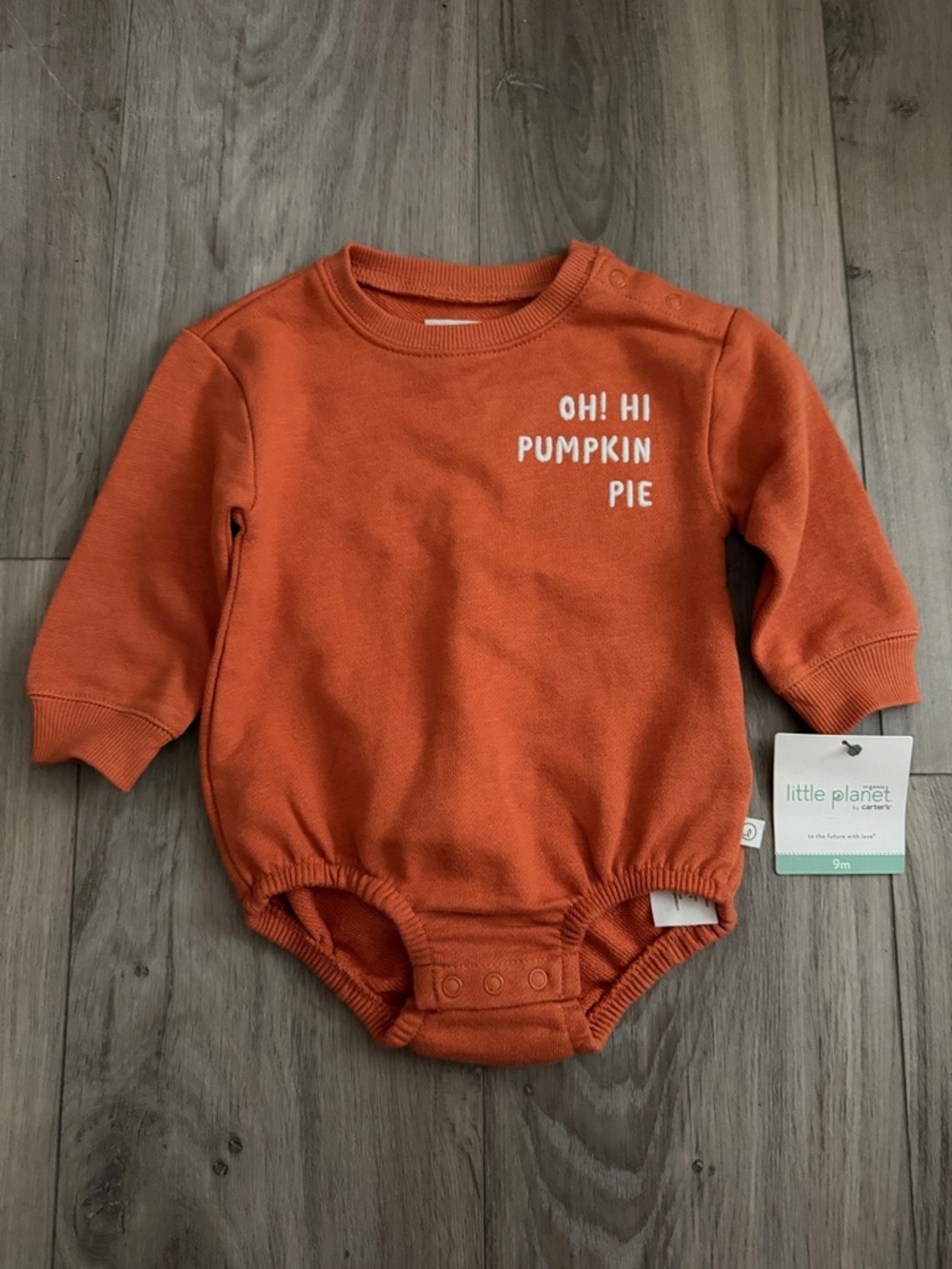 Carter's Orange "Oh! Hi Pumpkin Pie" Baby One-Piece